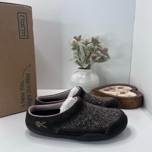 Kuru Draft Slip On Mule Slipper Comfort Charcoal Cocco Brown Men 9.5 M main image 8